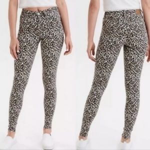 American eagle leopard print jeans
